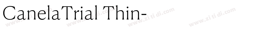 CanelaTrial Thin字体转换